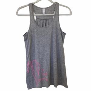 Bella Racerback Gray Tank Top Lightweight Size Medium